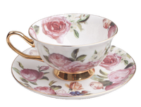 a floral tea cup